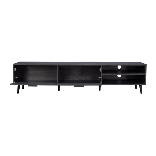CorLiving Himari Modern Dark Grey TV Stand with Storage Drawers, TV Table Stand - TVS UP TO 85"