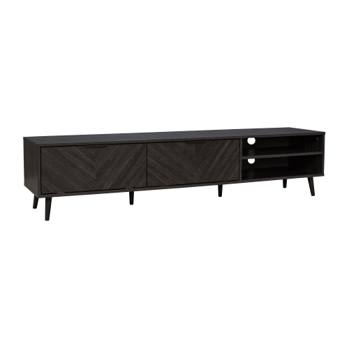CorLiving Himari Modern Dark Grey TV Stand with Storage Drawers, TV Table Stand - TVS UP TO 85"