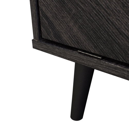 CorLiving Himari Modern Dark Grey TV Stand with Storage Drawers, TV Table Stand - TVS UP TO 85"