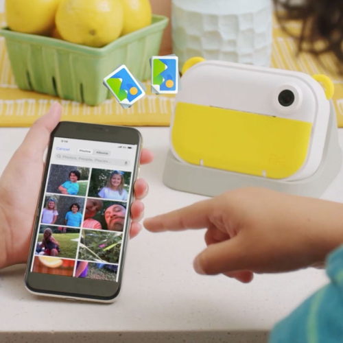 myFirst Camera Insta Wi - Instant Print Camera for Kids with Front & Selfie Lens, 12MP Photos, 1080P Video, Label Maker, microSD, Neck Lanyard