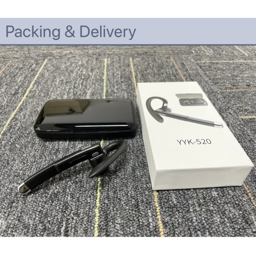 TUTT YYK-520 Wireless Earbuds Earhook Trucker Business Built-in Microphone, Bluetooth ENC Headphones Stereo Earphones Waterproof Charging Case