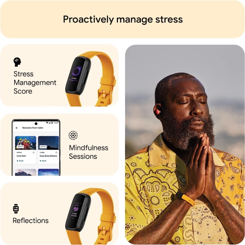 Open Box - Fitbit Inspire 3 Health and Fitness Tracker - Glow/black, One Size