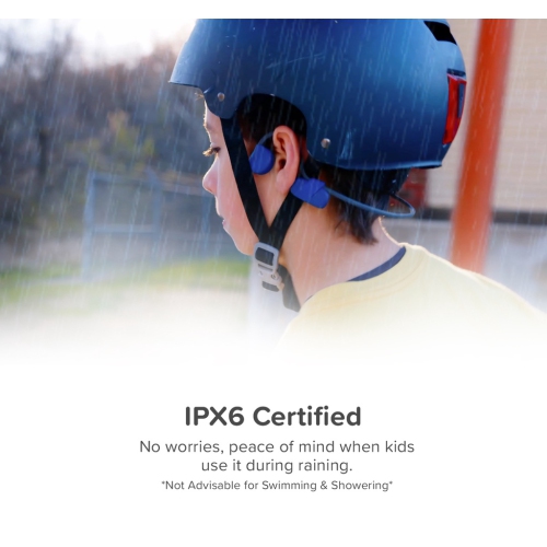 Écouteurs sans fil myFirst BC Lite - conduction osseuse, écouteurs boutons ouverts 100 % sans fil Bluetooth pour enfants - Bleu cosmique