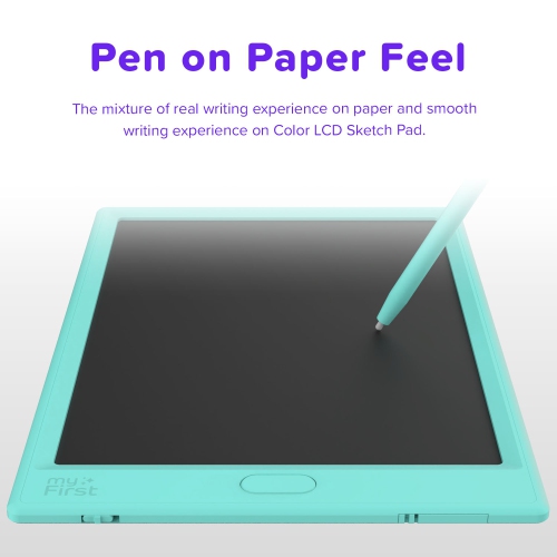 MyFirst Sketch Pro Neo - tablette d'écriture ACL pour enfants, tableau Doodle, tablette à dessin, étui en cuir - Bleu