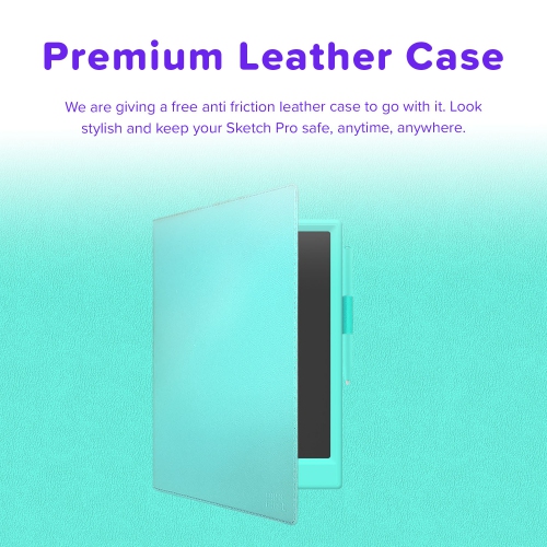 MyFirst Sketch Pro Neo - tablette d'écriture ACL pour enfants, tableau Doodle, tablette à dessin, étui en cuir - Bleu