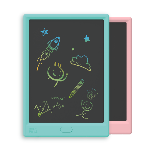 MyFirst Sketch Pro Neo - tablette d'écriture ACL pour enfants, tableau Doodle, tablette à dessin, étui en cuir - Bleu