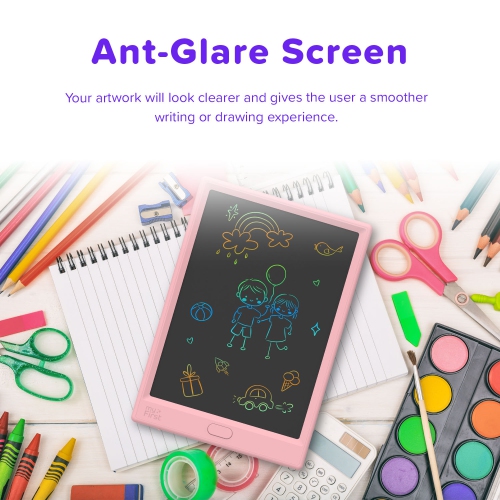 MyFirst Sketch Pro Neo - tablette d'écriture ACL pour enfants, tableau Doodle, tablette à dessin, étui en cuir - Rose