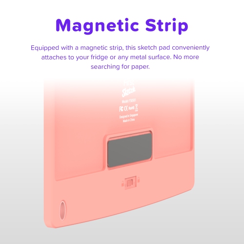 myFirst Sketch II - Kid's 8.5-inch LCD Writing Tablet, Colorful Doodle Pad Drawing Board, Educational Toddler Toy - Pink