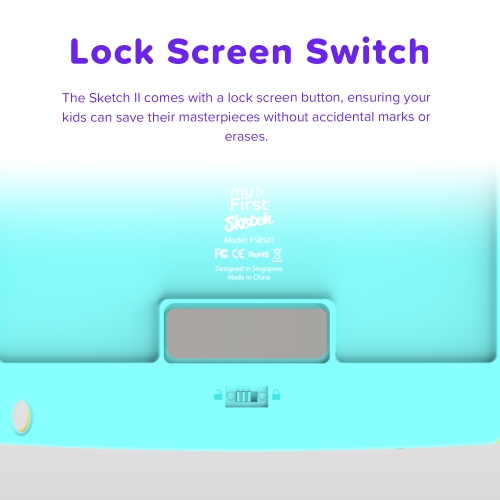 myFirst Sketch II - Kid's 8.5-inch LCD Writing Tablet, Colorful Doodle Pad Drawing Board, Educational Toddler Toy - Blue