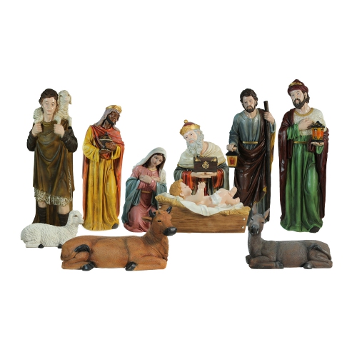 11-Piece Christmas Nativity Set - 46" - Multi-Color