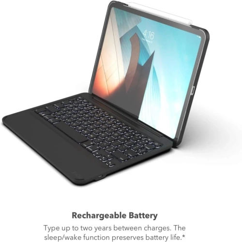 Étui-clavier folio rétroéclairé pour iPad Pro de 11 po et iPad de 10,9 po (2020) - Noir