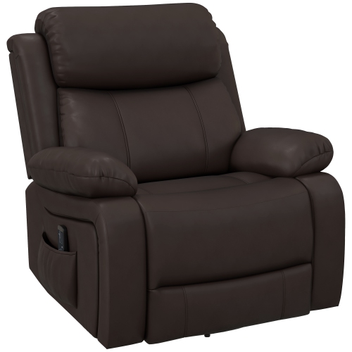 HOMCOM Swivel Rocker Recliner Chair for Living Room, PU Leather