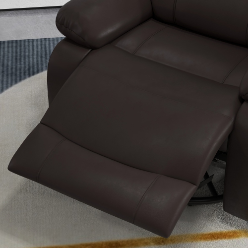 Fauteuil de massage inclinable de HOMCOM, fauteuil berçant pivotant pour salon, canapé inclinable manuel en cuir PU avec télécommande et pochettes