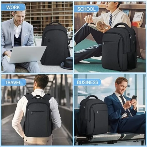 Large Capacity Laptop Backpack with USB Charging - Heavy Duty Daypack for School, Travel, and Business
