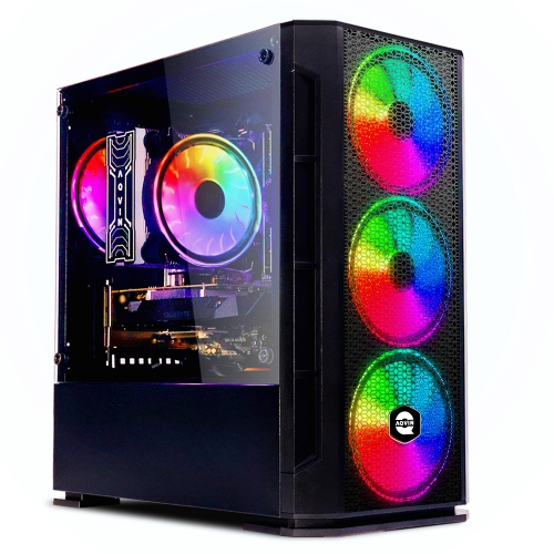 Gaming PC AQVIN AQ10 Desktop Computer Tower - RGB| Intel Core i7 CPU up to 4.60 GHz| 32GB DDR4 RAM| 2TB SSD| GeForce GTX 1050Ti GPU| Windows 11 Pro|