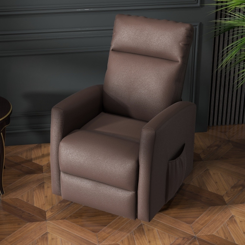 Fauteuil inclinable électrique pour personnes âgées de HOMCOM, fauteuil inclinable électrique en cuir PU pour salon avec repose-pieds, télécommande,
