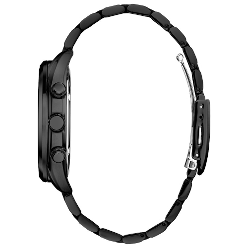 Montre pour hommes Corso Eco-Drive 42 mm de Citizen avec boîtier et bracelet en acier inoxydable noir et cadran noir