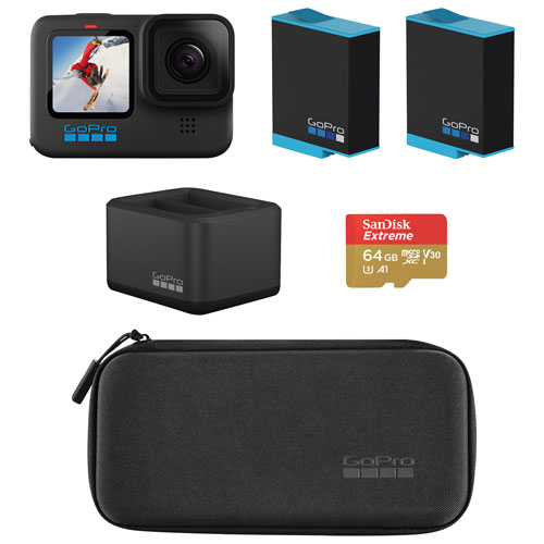 GoPro HERO 12 Creator Edition - With Volta (Battery Grip, Tripod, Remote),  Media Mod, Light Mod, Enduro Battery - Waterproof Action Camera + 64GB  Extreme Pro Card and 2 Extra Batteries 