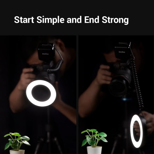 G RING72 Macro LED Ring Light, with 8 Lens Adapter Rings, 5600K Color Temperature Compatible with Sony Canon Nikon DSLR Camera