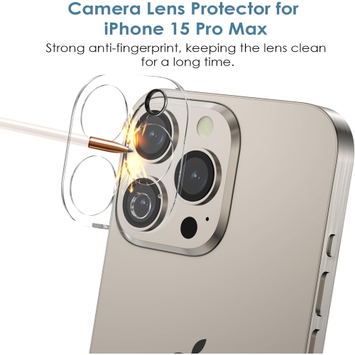 Protecteur d'écran pour iPhone 14 Pro, protecteur d'objectif, verre trempé HD 9H sans bulles, anti-rayures, anti-empreintes, pour iPhone 14 Pro