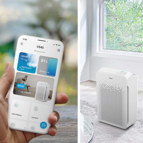 Purificateur d'air à C545 4 étapes de Winix avec Wi-Fi et technologie PlasmaWave