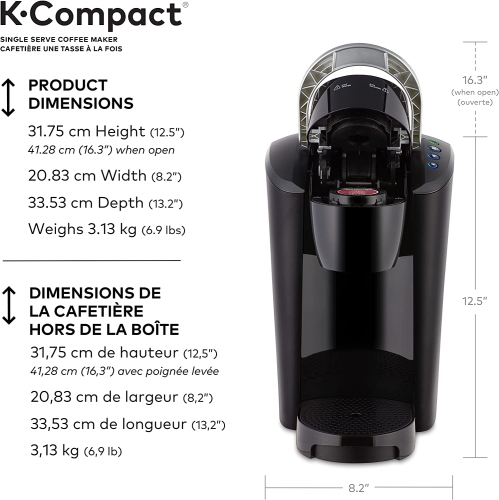 Keurig K-Compact Single Serve K-Cup Pod Coffee Maker