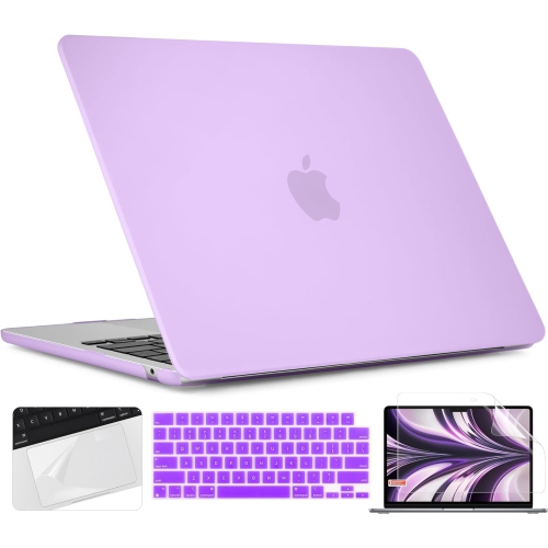 MacBook Air 13.6 Inch Case, A2681 M2 Chip, Hard Shell Cover with Keyboard  Cover Film compatible for MacBook Air 13 M2, Purple