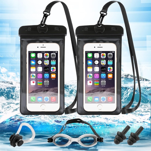 Waterproof Case Set 2 Pcs Waterproof Phone Pouch Compatible for iPhone 13 12 11 Pro Max Up to 7.0