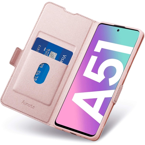 Samsung A51 Case Wallet Flip Cover with Card Holder Magnetic