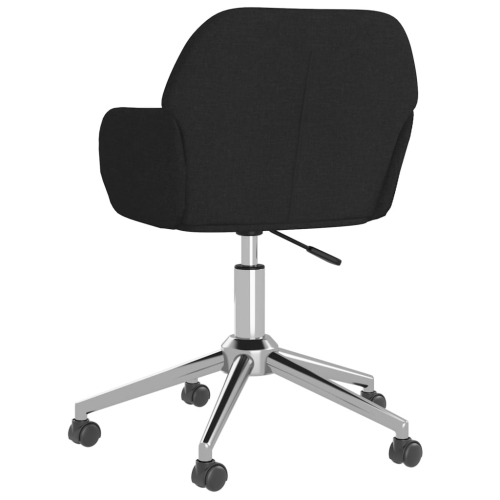 vidaXL Swivel Office Chair Black Fabric