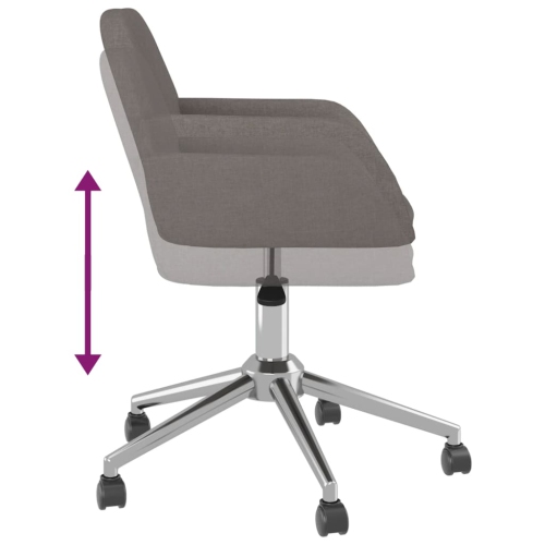 vidaXL Swivel Office Chair Dark Grey Fabric