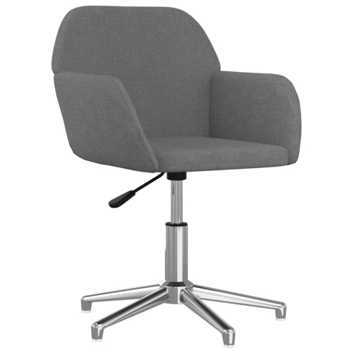 Image 1 of 7.. vidaXL Swivel Office Chair Light Grey Fabric