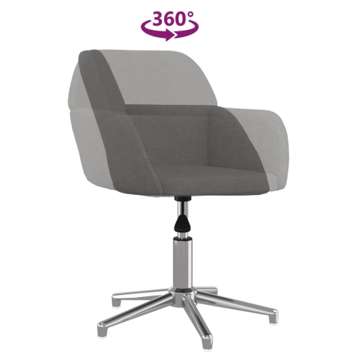 vidaXL Swivel Office Chair Light Grey Fabric
