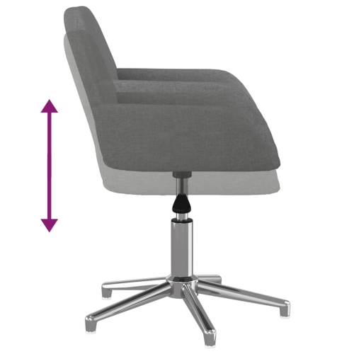 vidaXL Swivel Office Chair Light Grey Fabric
