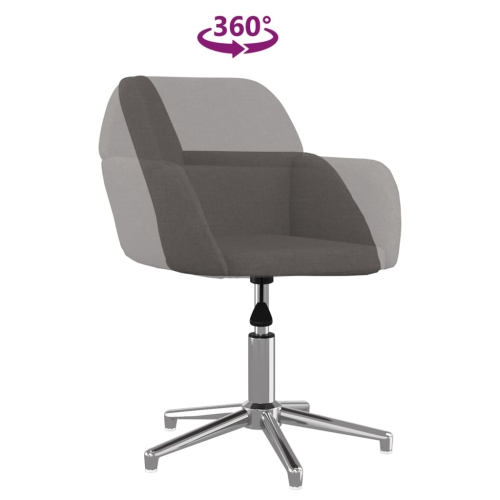 vidaXL Swivel Office Chair Dark Grey Fabric