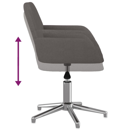 vidaXL Swivel Office Chair Dark Grey Fabric