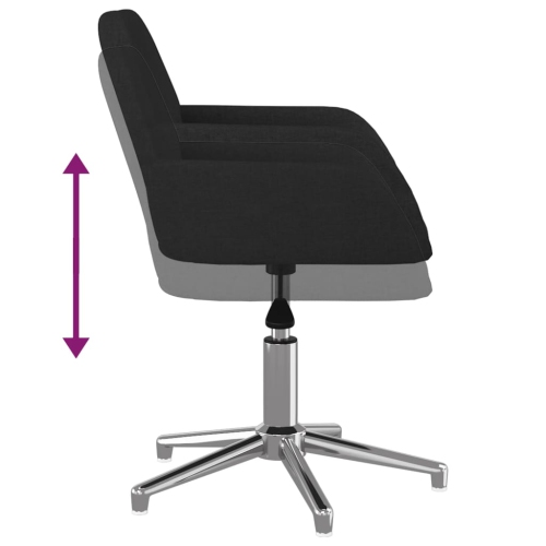 vidaXL Swivel Office Chair Black Fabric