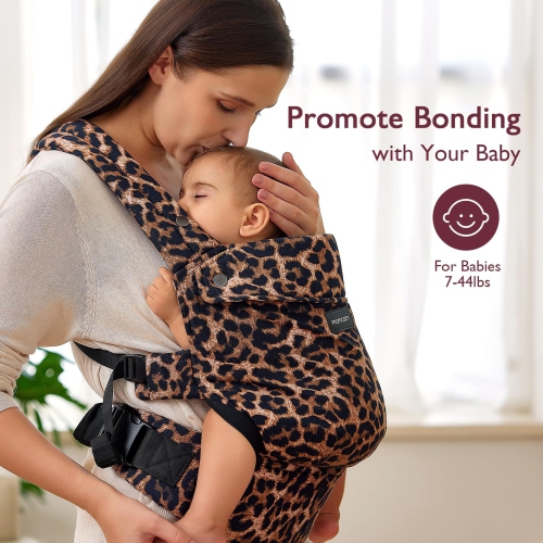 Porte-bébé pour nouveau-né à jeune enfant de MomCozy - ergonomique, confortable et léger pour 7-44&nbsp;lb, facile à mettre, idéal pour les parents