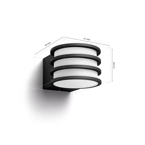 Philips HUE Lucca Wall Lantern LED - Black