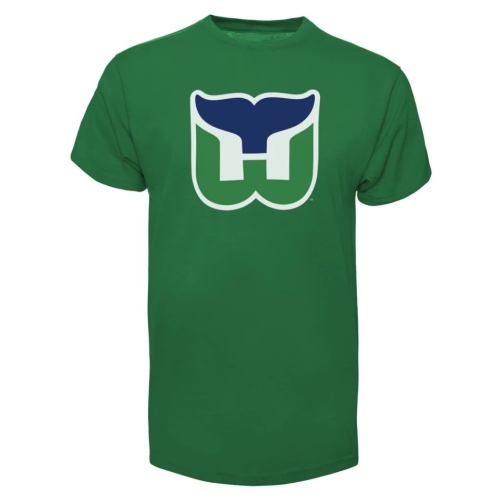 Men's Hartford Whalers NHL Vintage Distressed Logo Heathered T-Shirt - Black, Medium