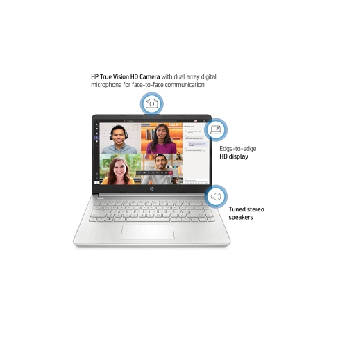 HP 14-dq2078wm 14" HD Laptop i5-1135G7 8GB 256GB SSD Windows 11 Natural Silver Refurbished Good