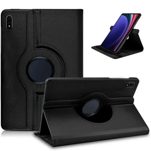 KEEGUARD  Samsung Galaxy Tab S9 11 Inch Leather Case - 360° Rotate Smart Stand Cover In In Black
