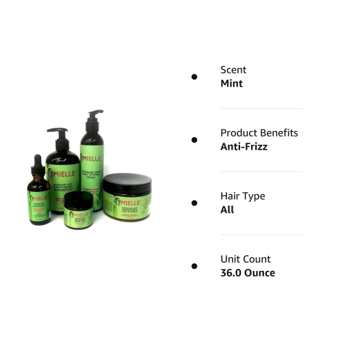 MIELLE Rosemary Mint Organics Infused with Biotin, 5-Piece Bundle Set
