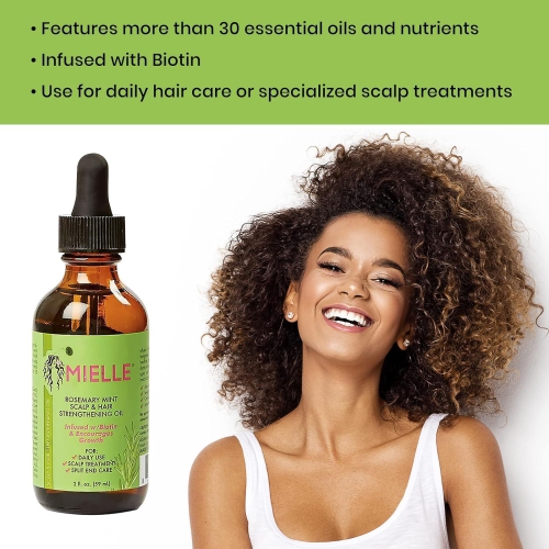 MIELLE Rosemary Mint Oil Rosemary Mint Scalp & Hair Strengthening Oil
