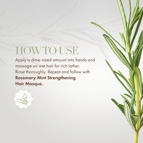 Shampooing et revitalisant sans rinçage romarin Mielle Organics infusé de biotine, 12&nbsp;oz