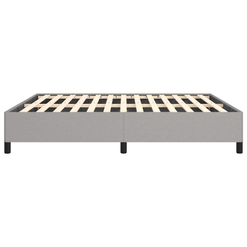 vidaXL King Bed Frame, Fabric Upholstered Platform Bed Frame, Light Gray, No Mattress
