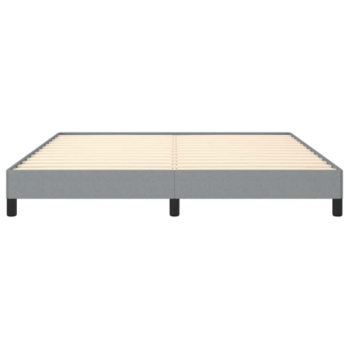 vidaXL King Bed Frame, Fabric Upholstered Platform Bed Frame, Light Gray, No Mattress