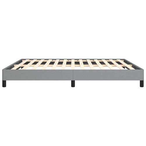 vidaXL King Bed Frame, Fabric Upholstered Platform Bed Frame, Light Gray, No Mattress