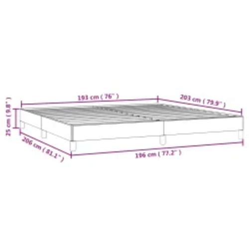 vidaXL King Bed Frame, Fabric Upholstered Platform Bed Frame, Light Gray, No Mattress