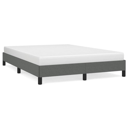 vidaXL Queen Bed Frame, Fabric Upholstered Platform Bed Frame, Dark Gray, No Mattress